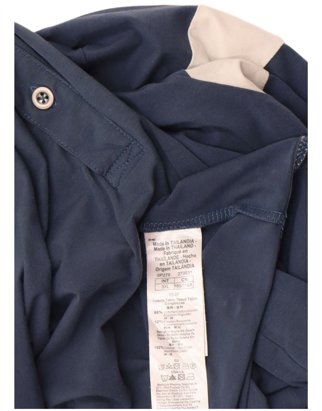 EMPORIO ARMANI Cămașă Polo pentru bărbați 3XL Bumbac Colorblock Albastru