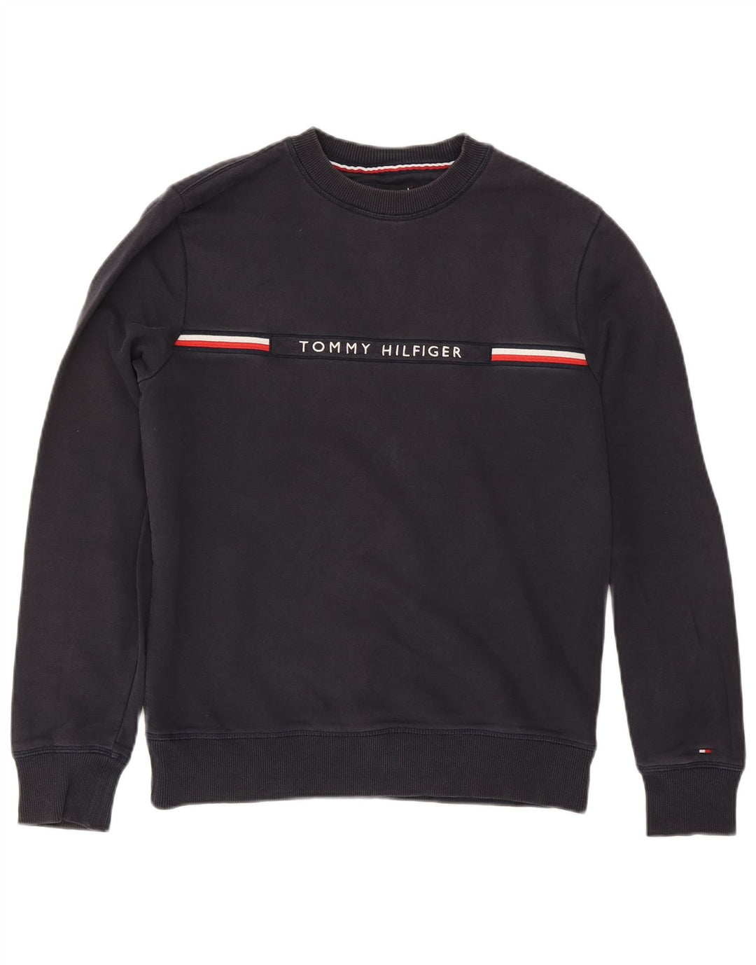 Hanorac grafic pentru bărbați Tommy Hilfiger Pulover mediu bleumarin cu dungi