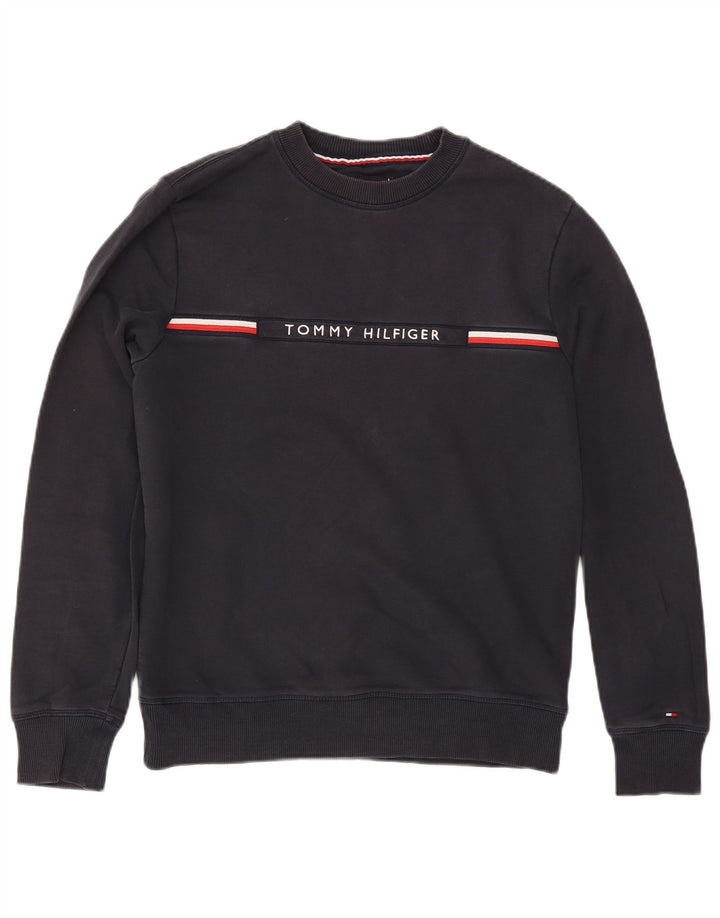 Hanorac grafic pentru bărbați Tommy Hilfiger Pulover mediu bleumarin cu dungi