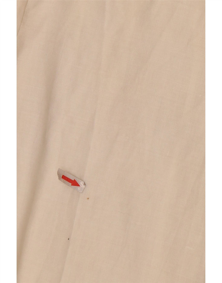 Bluză vintage cămașă cu mânecă scurtă pentru femei EU 38 Medium Off White