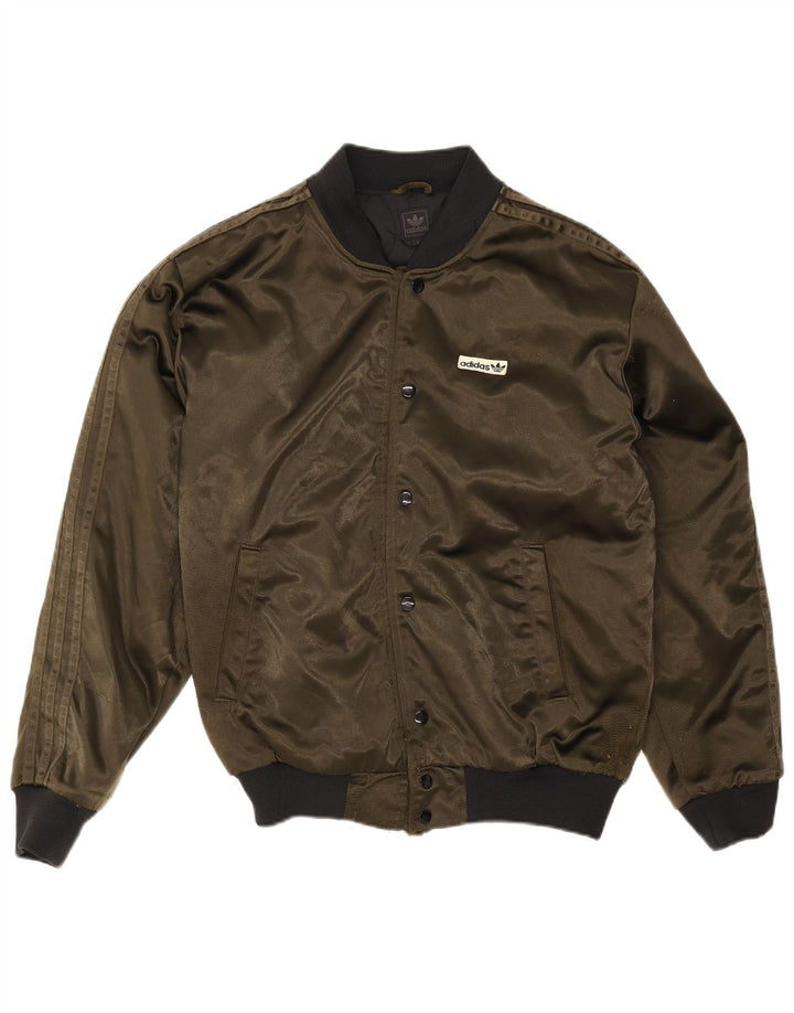 Jachetă Varsity pentru bărbați Adidas UK 36 Small Kaki Poliamidă