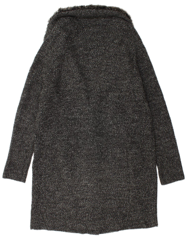 Pardesiu supradimensionat din tricot pentru femei Zara UK 10, mic, negru, acrilic