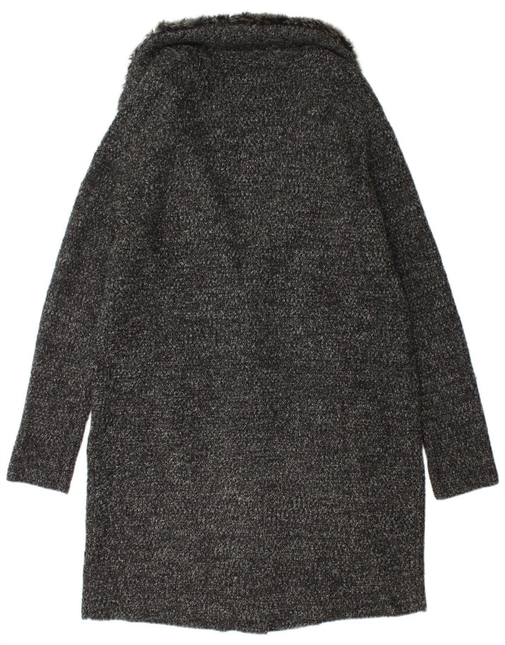 Pardesiu supradimensionat din tricot pentru femei Zara UK 10, mic, negru, acrilic