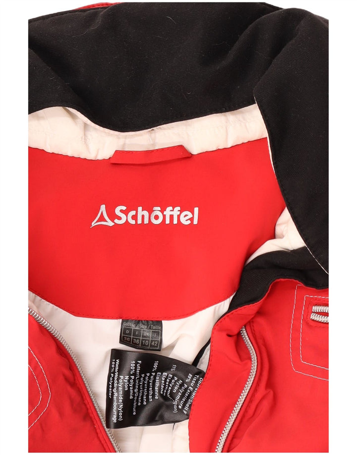 Jachetă de schi Schoffel pentru femei UK 10 Small Red Colorblock Poliamidă