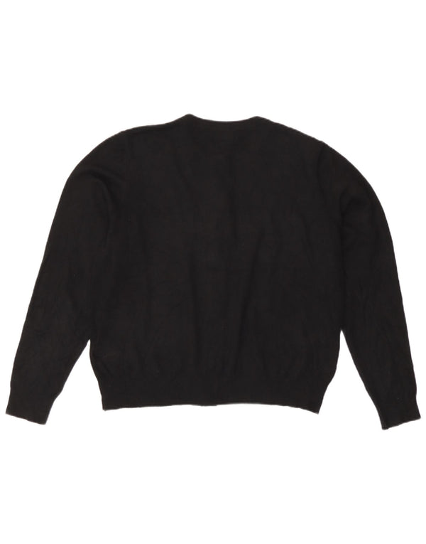 Pulover cardigan pentru femei Marks & Spencer UK 16 mare, negru, viscoză