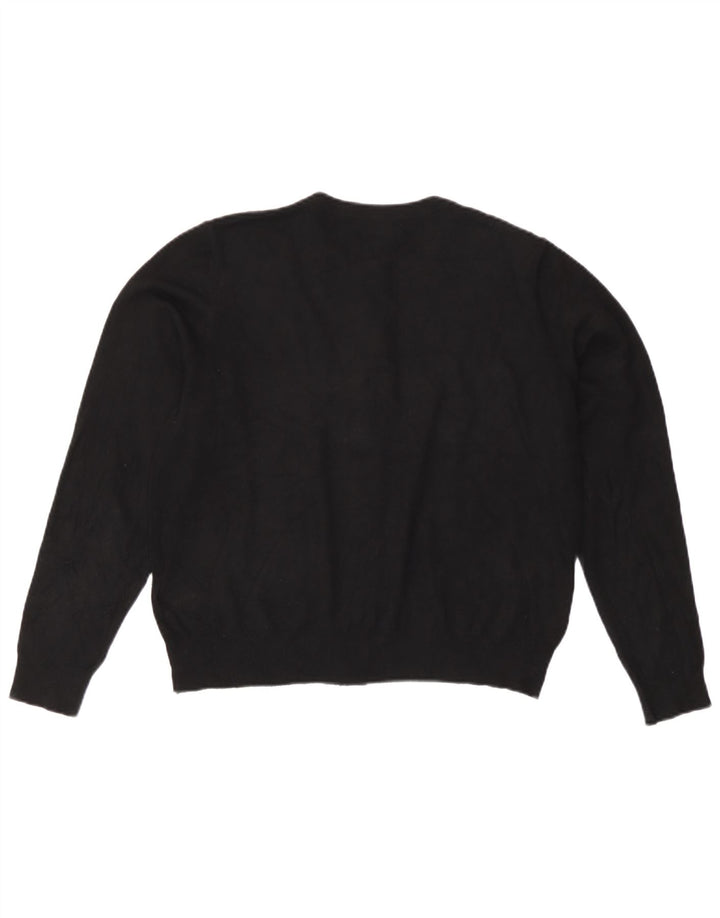 Pulover cardigan pentru femei Marks & Spencer UK 16 mare, negru, viscoză