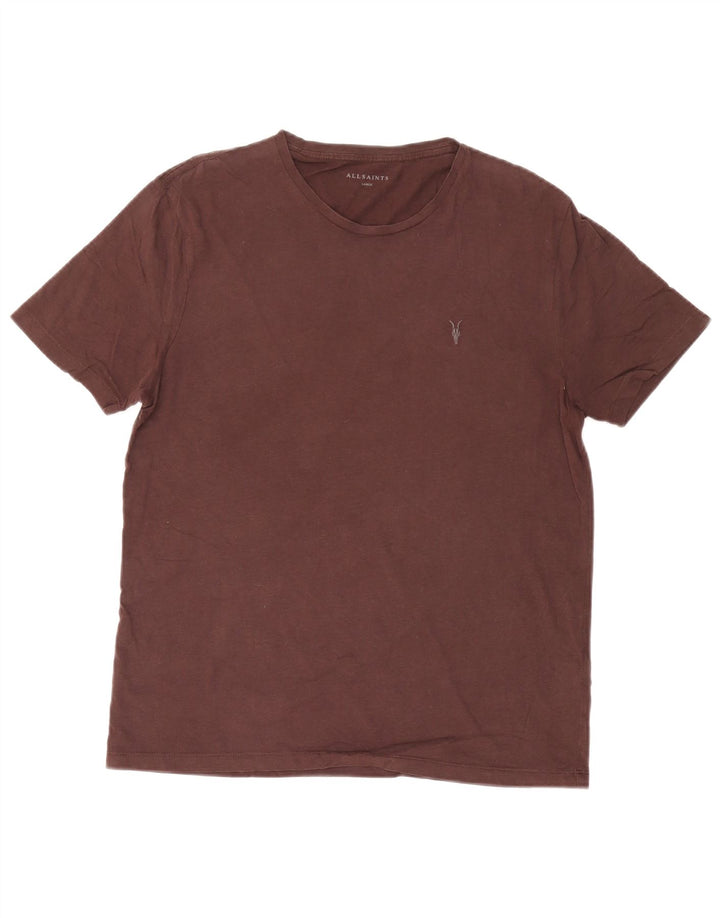 ALL SAINTS Tricou Bărbați Top Mare Bumbac Burgundy