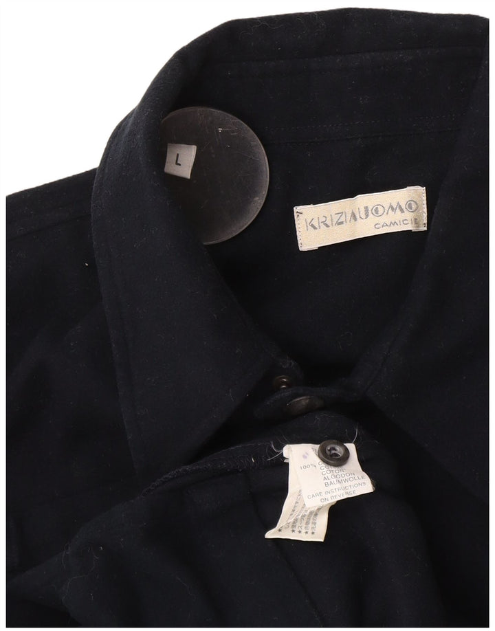 Jachetă pentru bărbați Krizia, UK 40, mare, albastru, bumbac