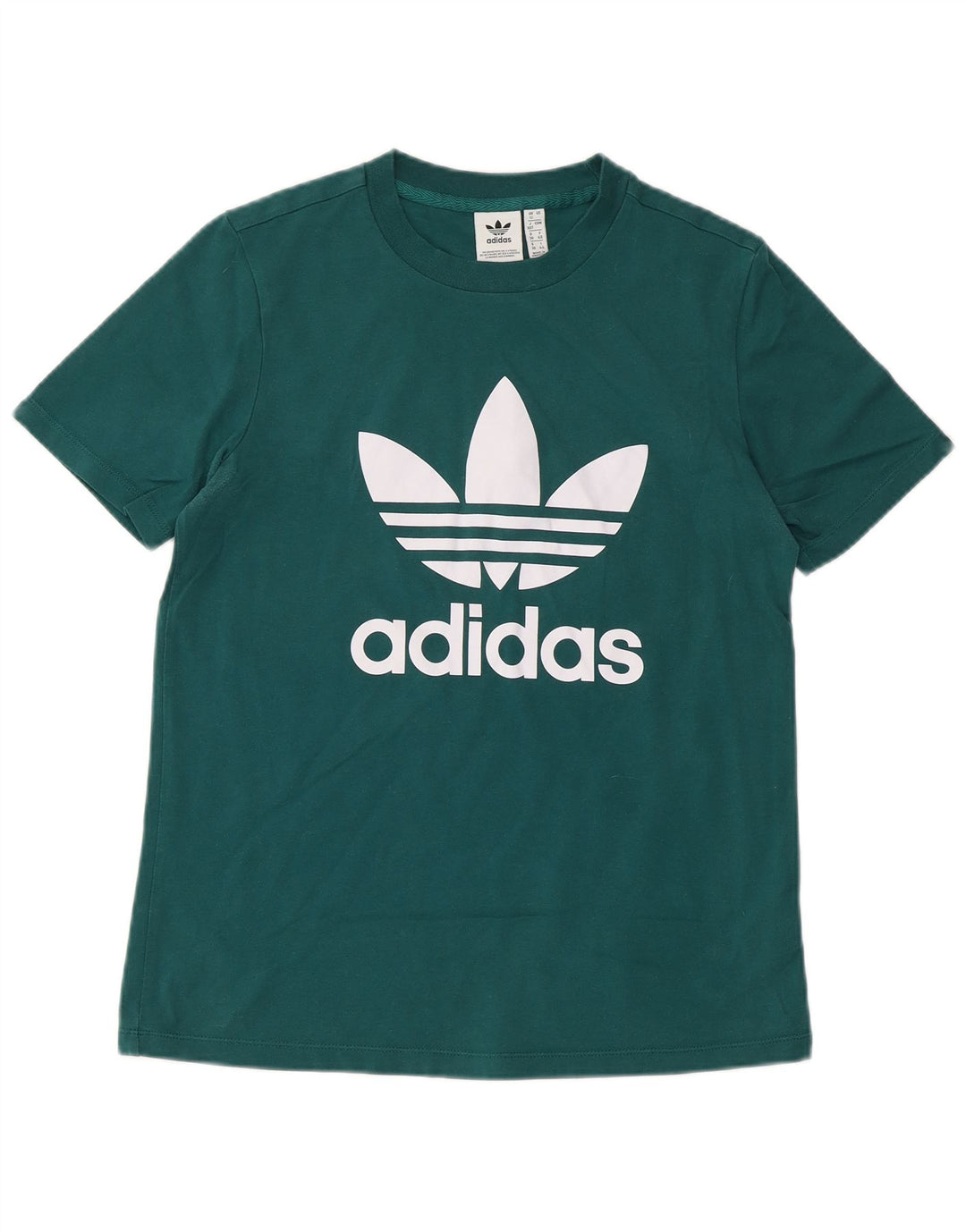 Tricou grafic ADIDAS pentru femei Top UK 12 Bumbac verde mediu