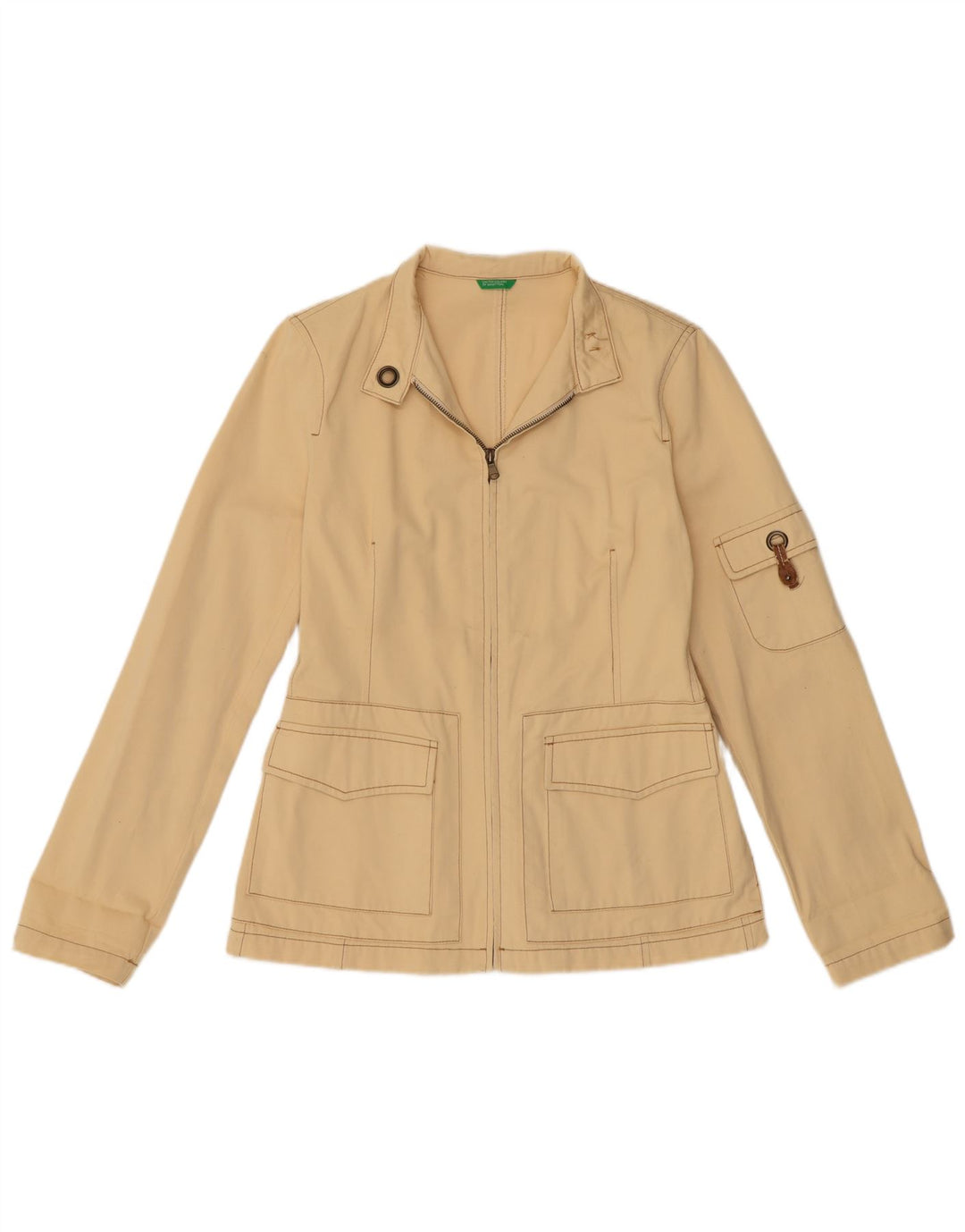 Jachetă pentru femei BENETTON IT 42 Medium Beige Bumbac