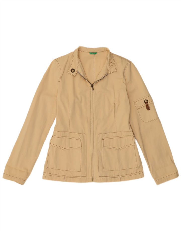 Jachetă pentru femei BENETTON IT 42 Medium Beige Bumbac