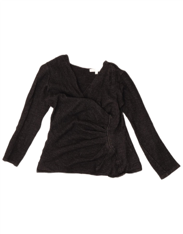 Bluză cu mânecă lungă pentru femei Max Mara Top UK 10 Lână gri mică