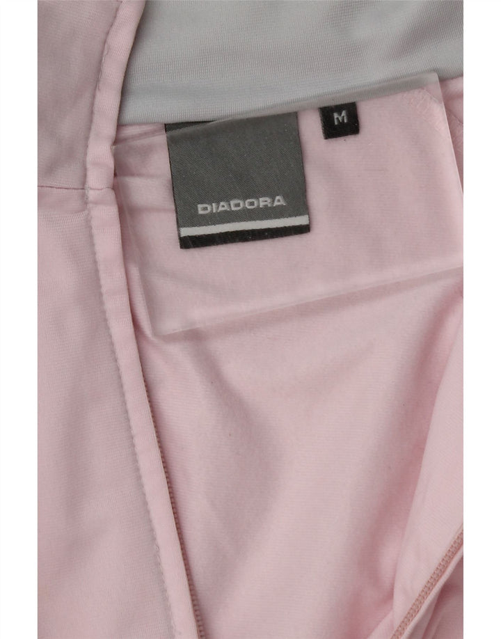 DIADORA Womens Tracksuit Top Jacket UK 14 Medium Pink Colourblock