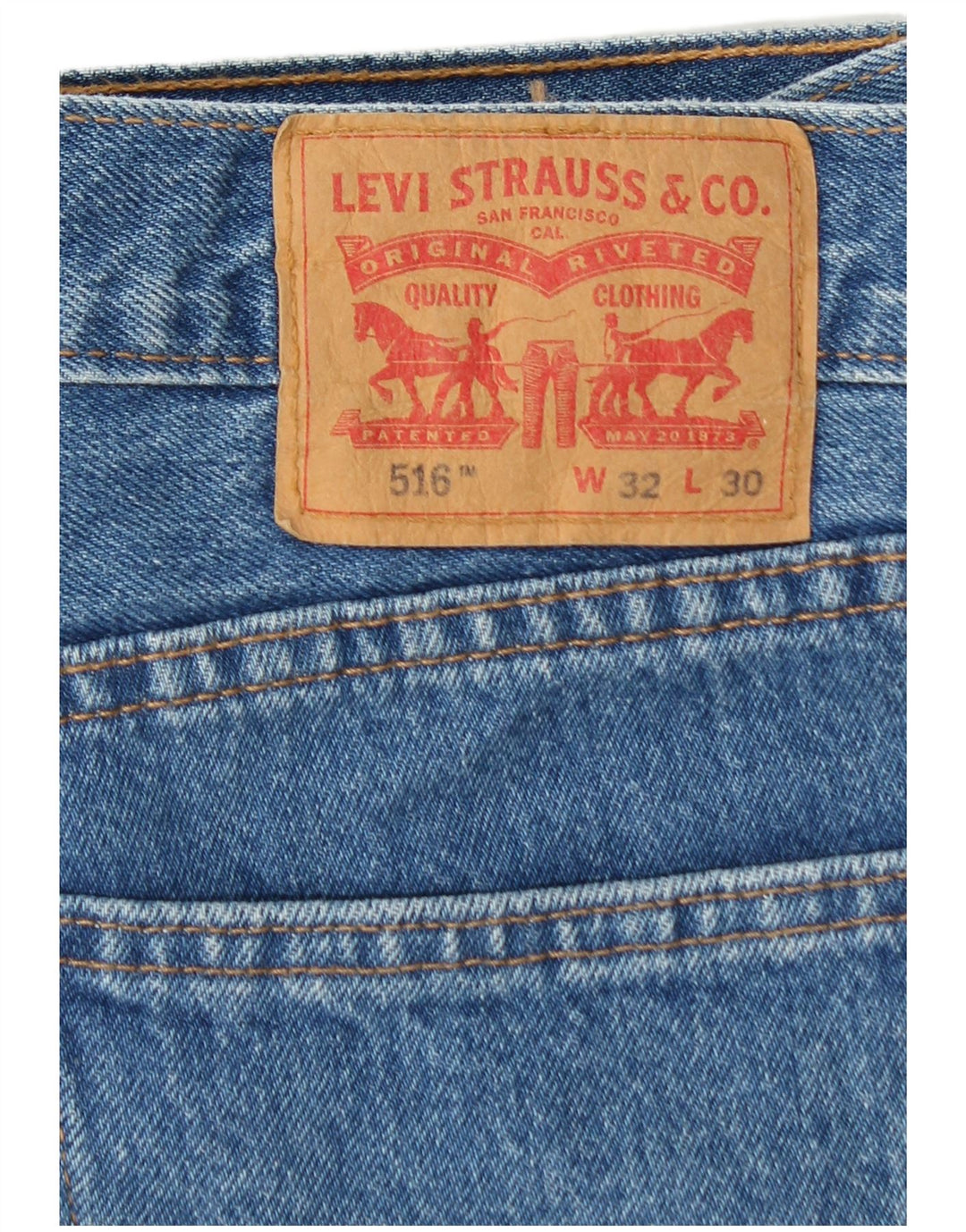 Blugi drepti tăiați pentru bărbați Levi's 516 W32 L25 Bumbac albastru