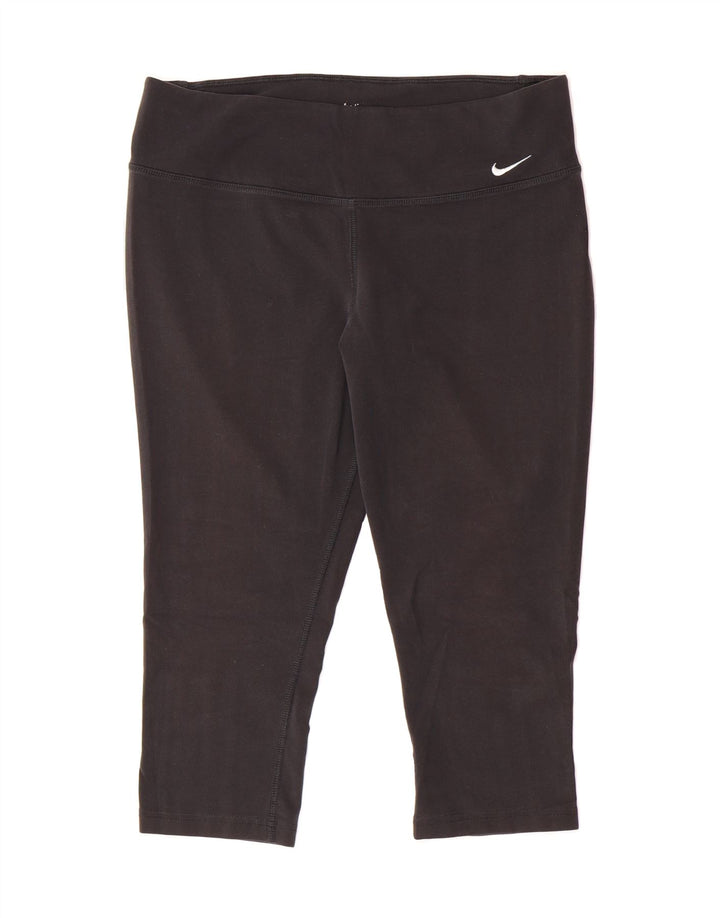 NIKE Womens Dri Fit Capri Leggings UK 14 Large Black Vintage Nike and Second-Hand Nike from Messina Hembry 