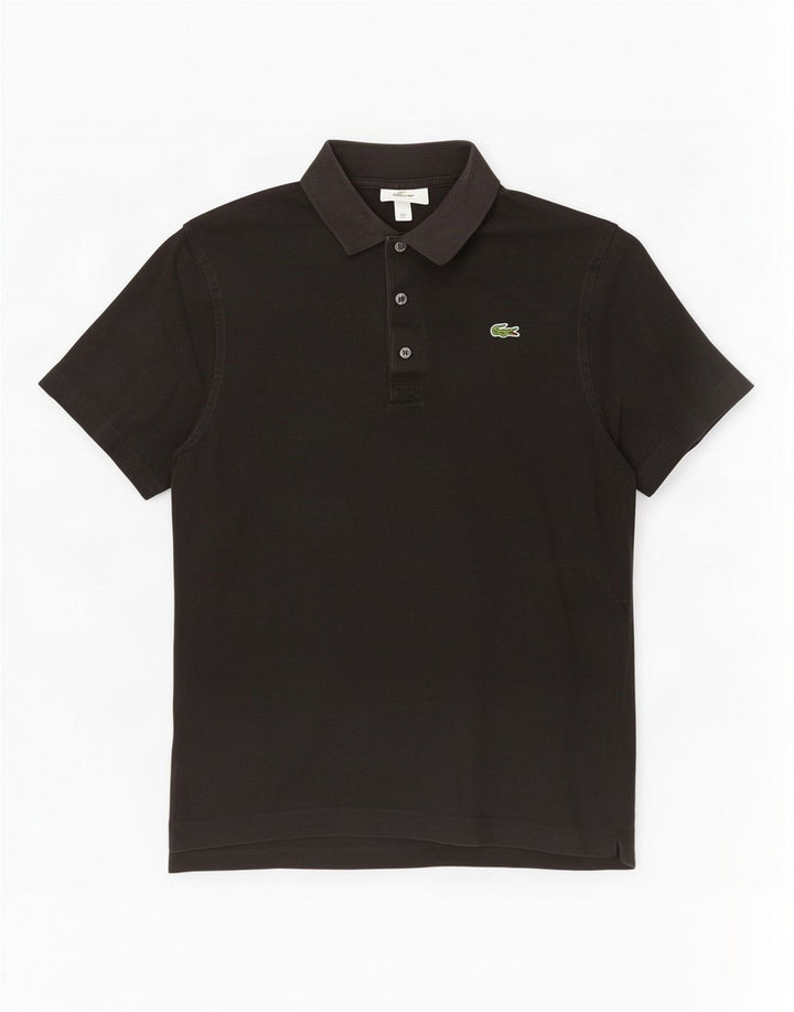 Tricou polo Lacoste pentru bărbați, mărimea 5, mare, negru, bumbac