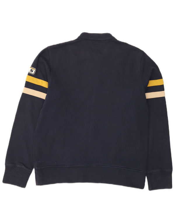 Jachetă de top pentru trening grafic pentru bărbați Gas, bumbac, albastru bleumarin mediu