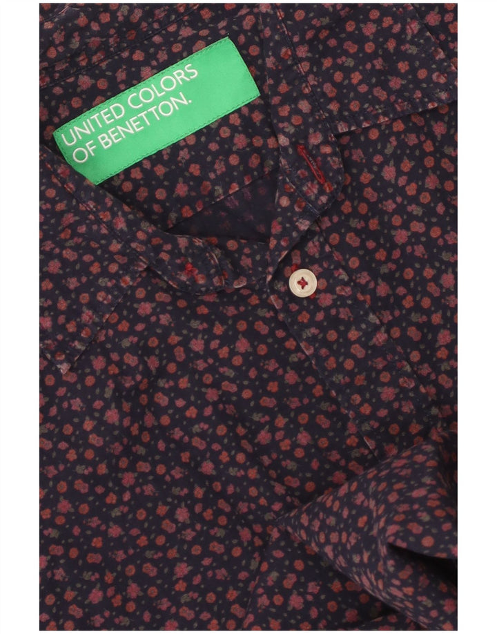 Cămașă pentru bărbați BENETTON Mediu Bleumarin Floral