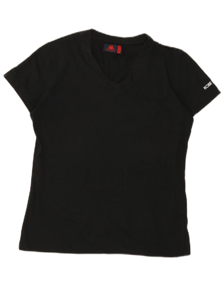 Tricou pentru femei Kappa Top UK 12 Medium Black Bumbac