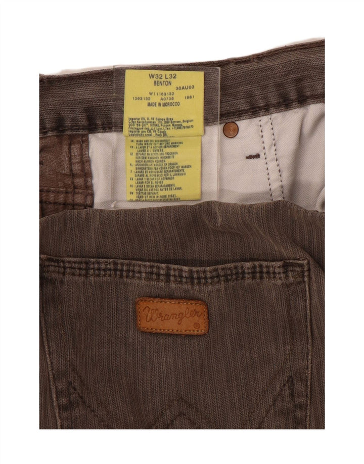 Pantaloni casual drepti pentru bărbați WRANGLER B32 L32 bumbac gri