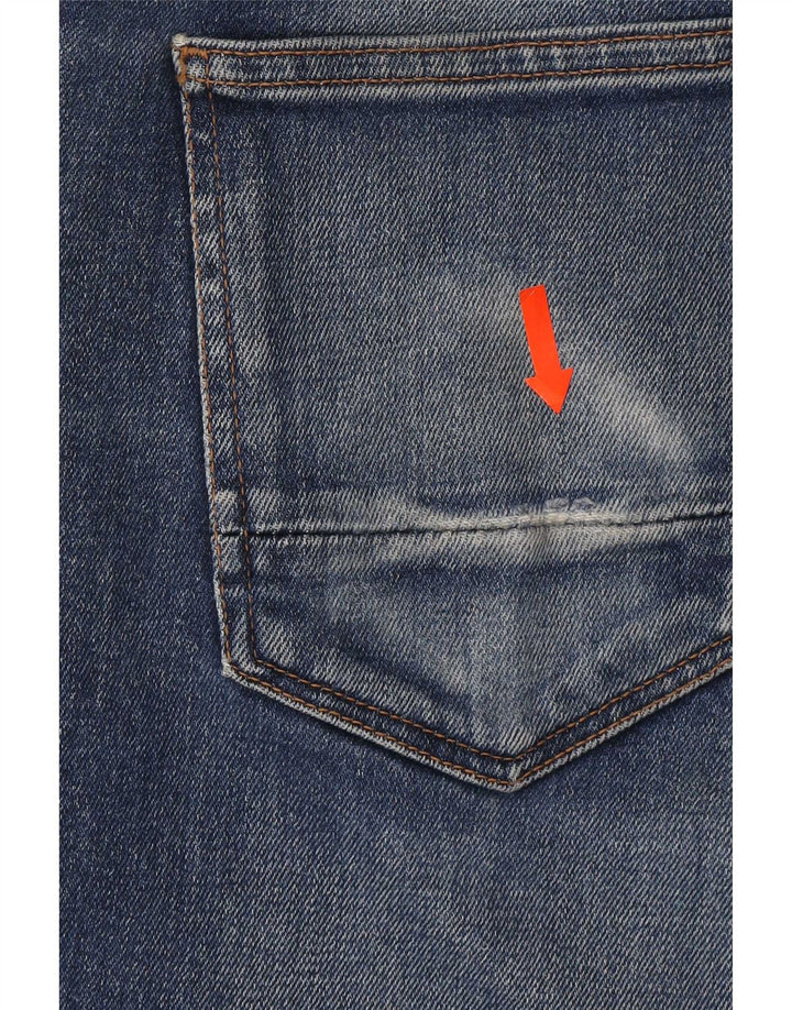 Blugi slim pentru bărbați Zara EU 42 Large W32 L30 Albastru