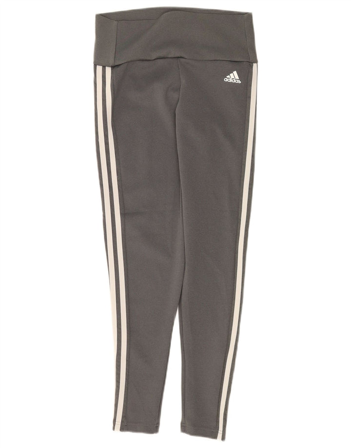 Leggings pentru femei Aeroready Crop Adidas UK 12/14 Poliester mediu gri