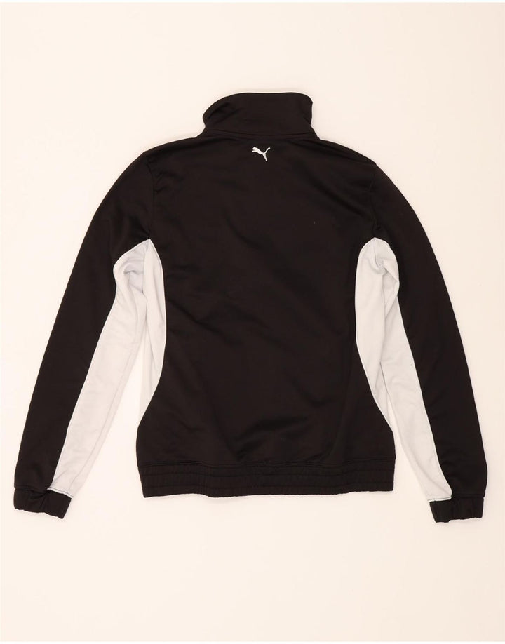 PUMA Womens Tracksuit Top Jacket UK 12 Medium Black Colourblock Polyester Vintage Puma and Second-Hand Puma from Messina Hembry 