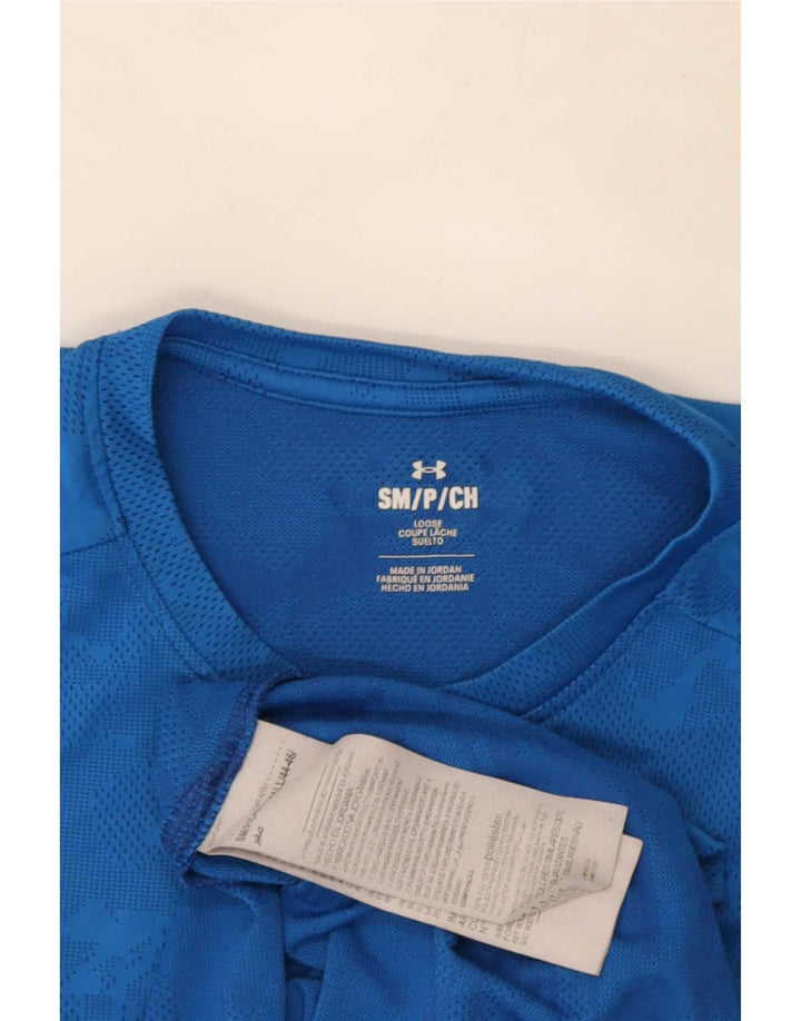 Tricou Under Armour pentru bărbați Top Small Blue Camouflage Poliester