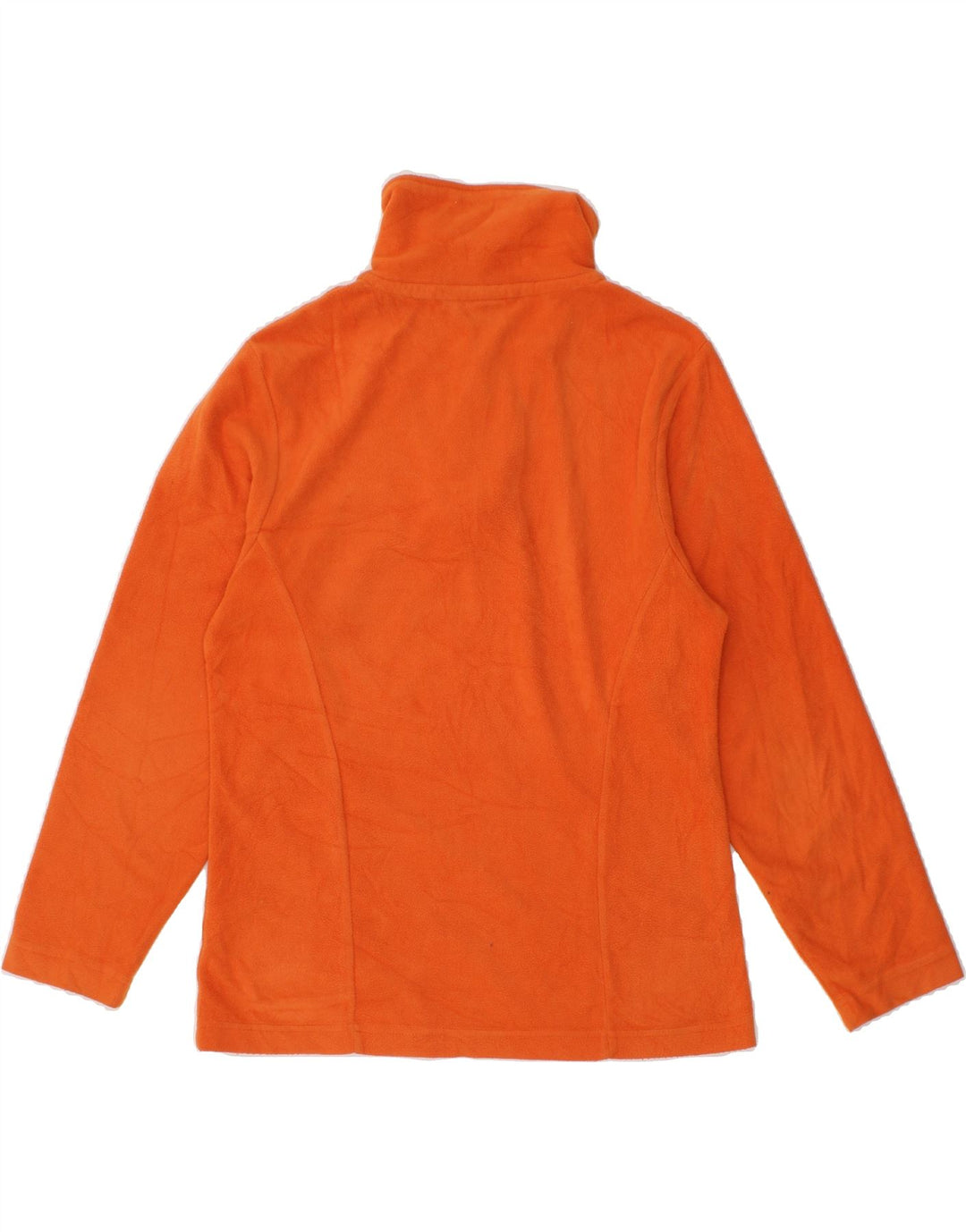 FILA Womens Zip Neck Fleece Jumper UK 12 Medium Orange Vintage Fila and Second-Hand Fila from Messina Hembry 