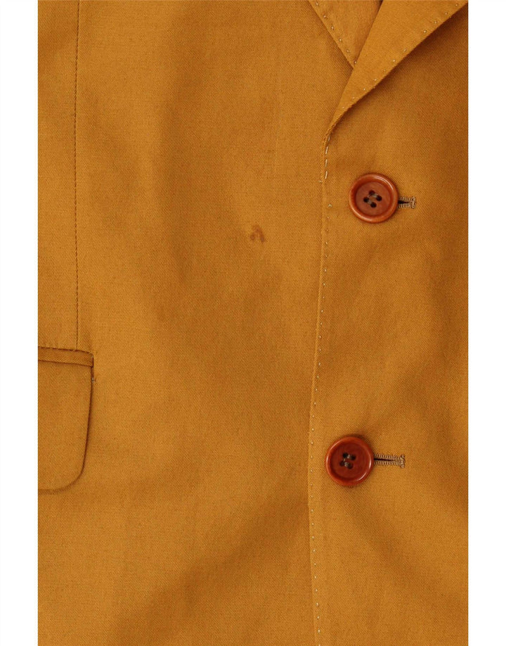 Costum pentru bărbați vintage, 2 nasturi, 2 piese IT 48 Medium L32 L32 Bumbac galben