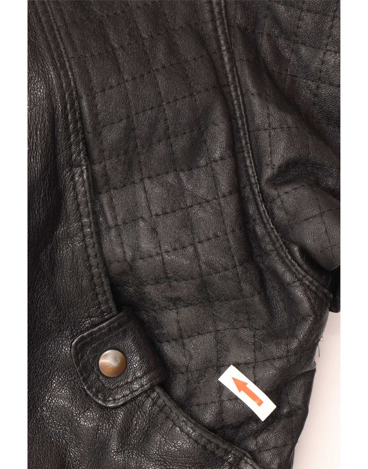 Geacă din piele vintage pentru bărbați IT 52 XL neagră