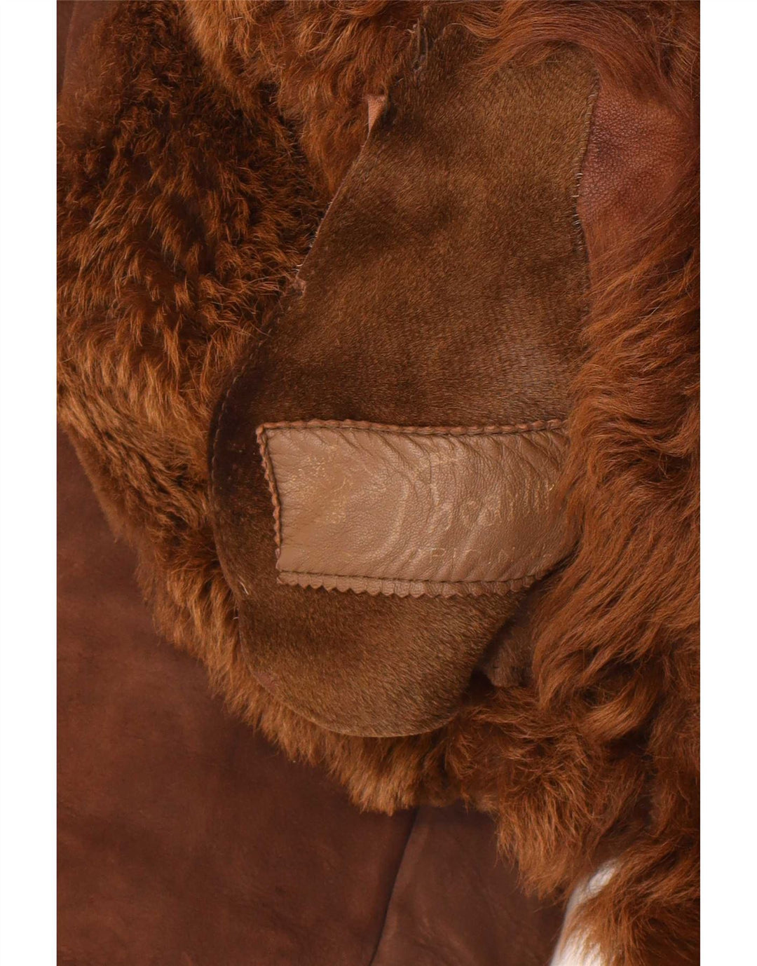 Palton vintage pentru femei din shearling UK 14 maro mediu