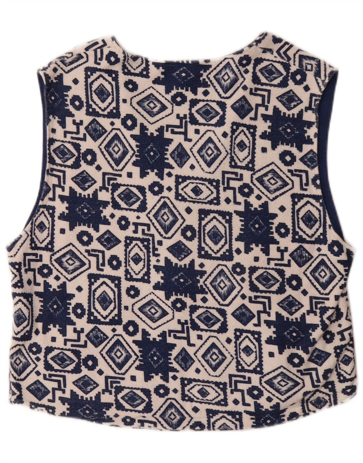 Vestă Trigema pentru femei UK 14 Medium Bluemarin Geometric Bumbac