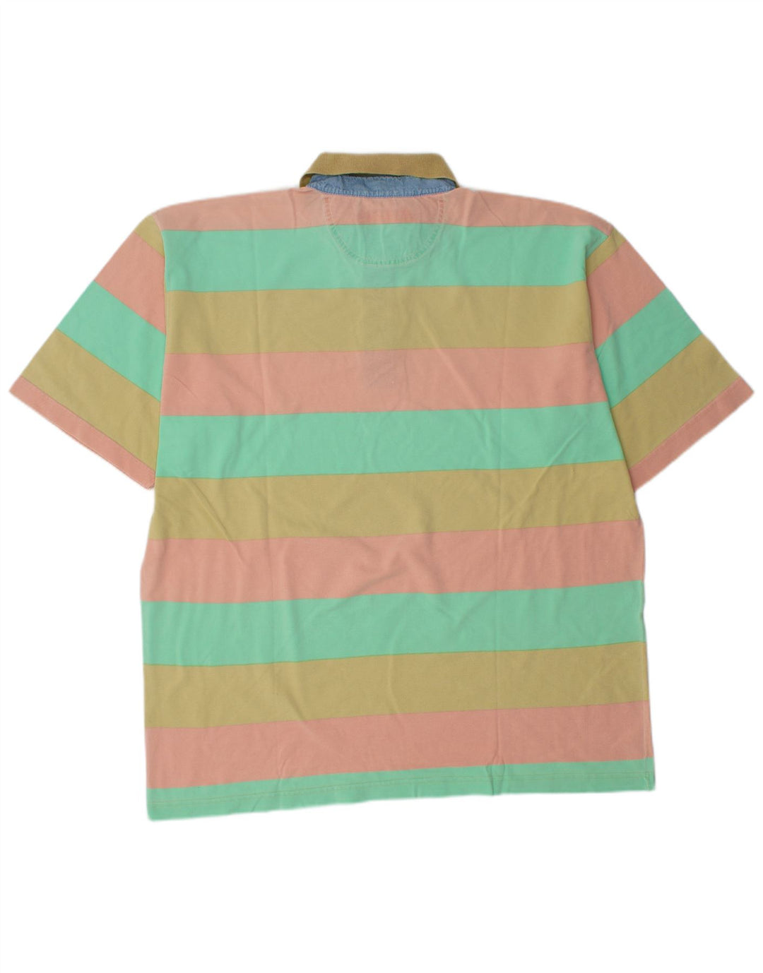 PETER HADLEY Tricou polo pentru bărbați XL, bumbac cu dungi multicolore