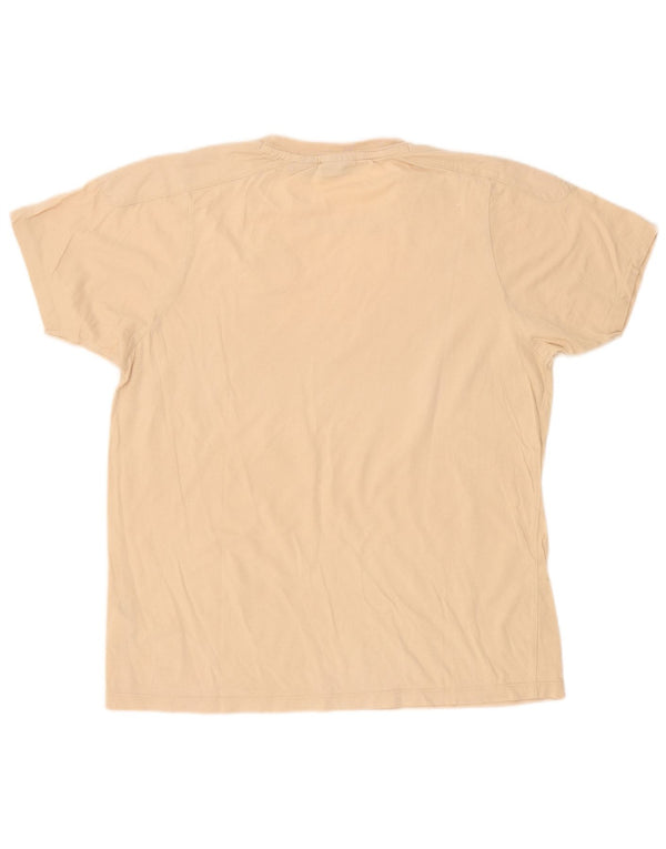 Tricou grafic Fila pentru bărbați Top mare, bej, bumbac