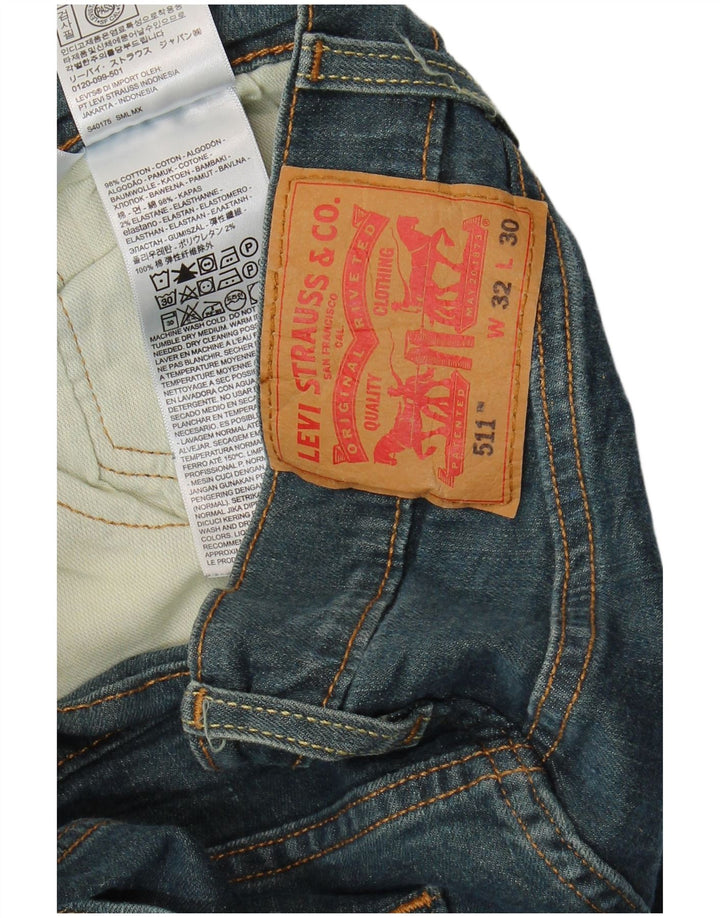 Blugi pentru bărbați Levi's 511 Slim W32 L30 Bumbac bleumarin