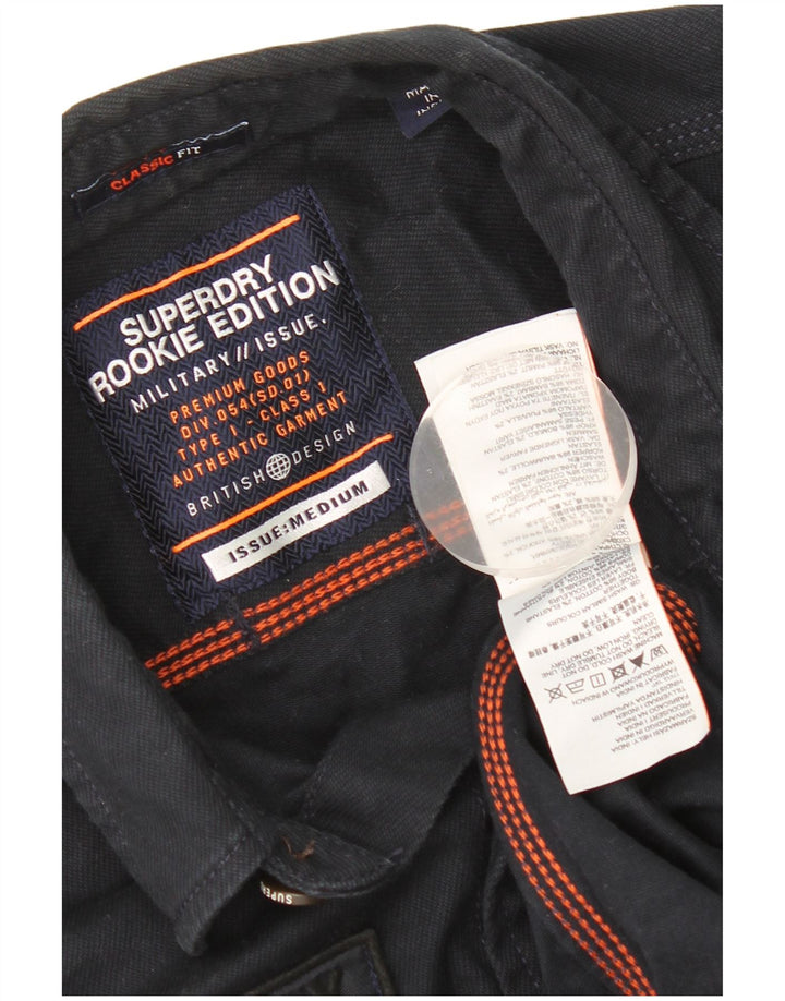 Cămașă pentru bărbați Superdry Graphic Classic Fit Bumbac mediu albastru bleumarin