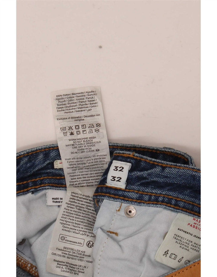 Blugi drepți pentru bărbați Jack & Jones W32 L32 Bumbac albastru