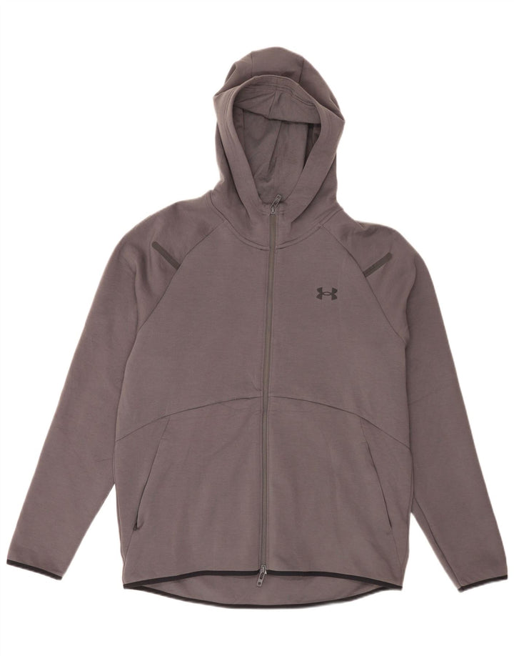 Pulover Under Armour pentru bărbați, cu fermoar, poliester mare, gri