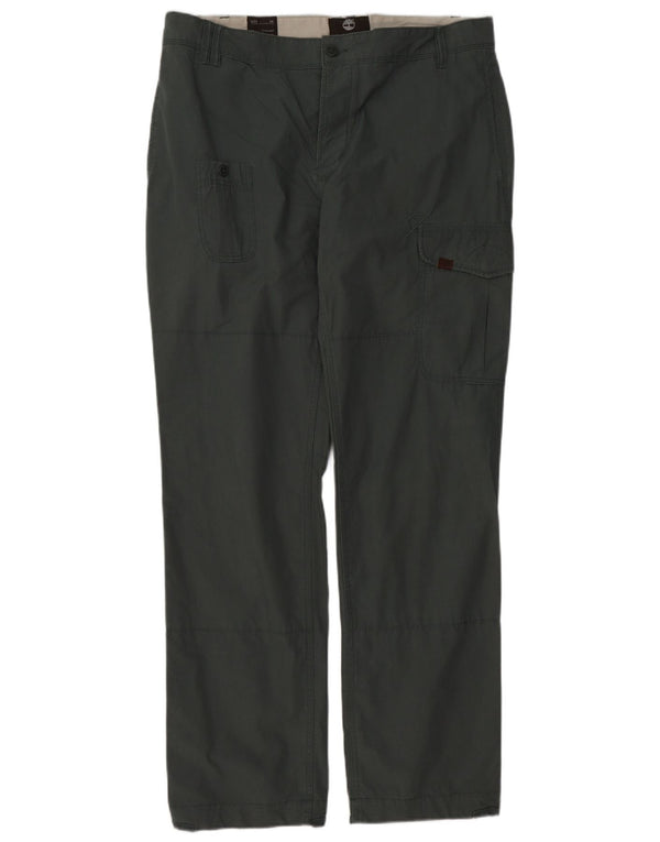 Pantaloni cargo drepti pentru bărbați TIMBERLAND L36 L34 bumbac verde