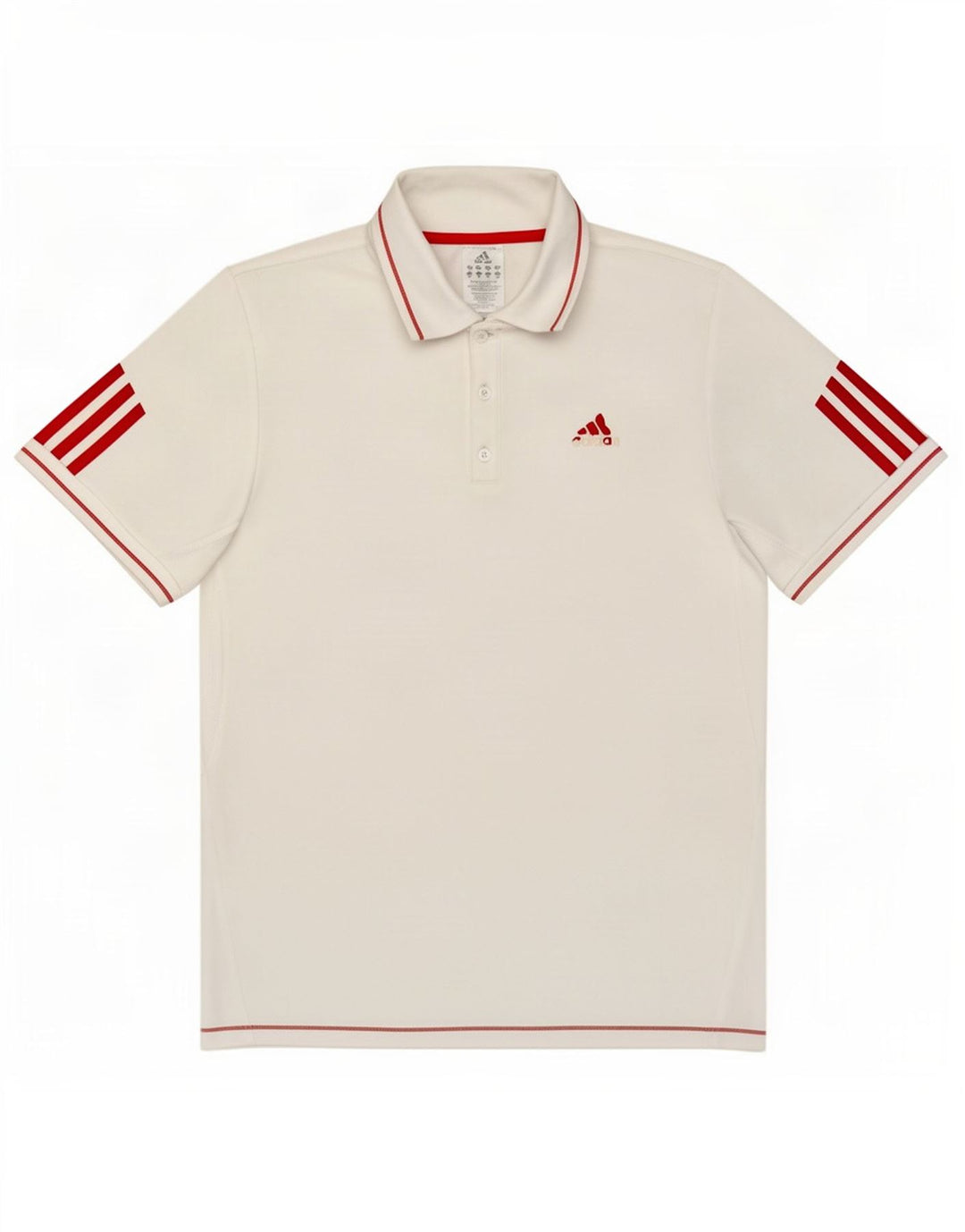 Tricou polo Adidas pentru bărbați, poliester alb mediu