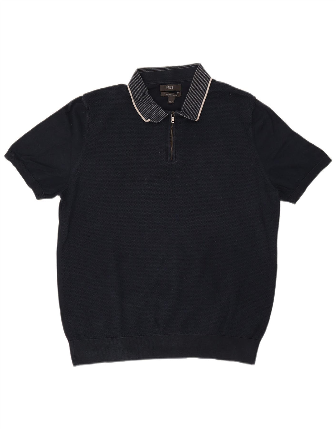 Tricou polo pentru bărbați Marks & Spencer, mare, albastru, bumbac