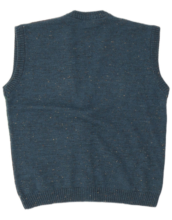 Maria Jose Mens Sleeveless Cardigan Sweater Large Multicoloured Flecked