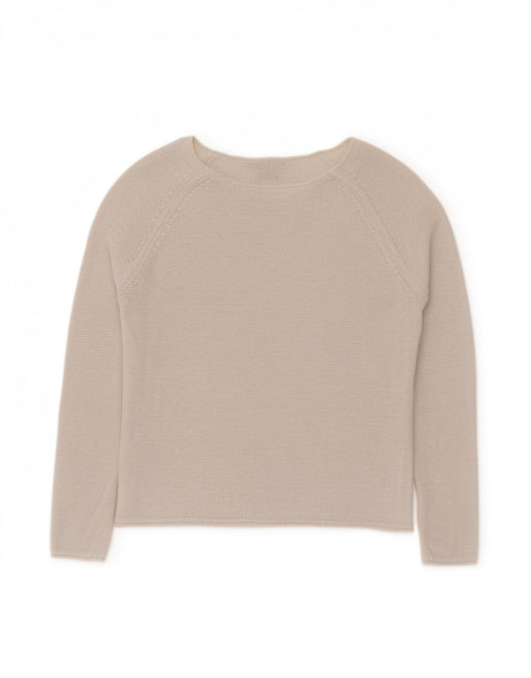 Pulover Tommy Hilfiger pentru damă cu gât de barcă UK 10 Small Off White Classi