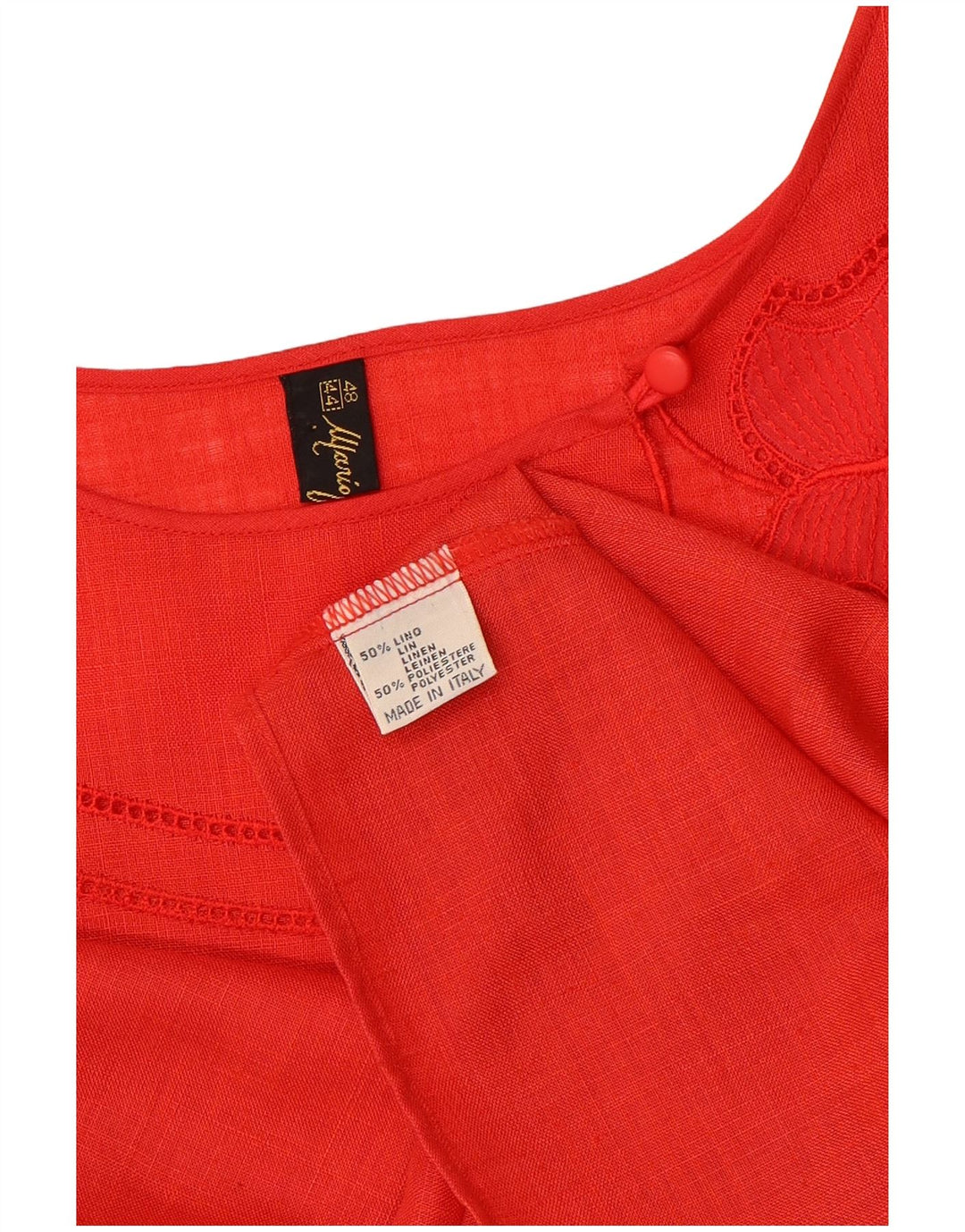 Mario Pucci Cecconi Bluză Femei Top IT 48 XL In Roșu