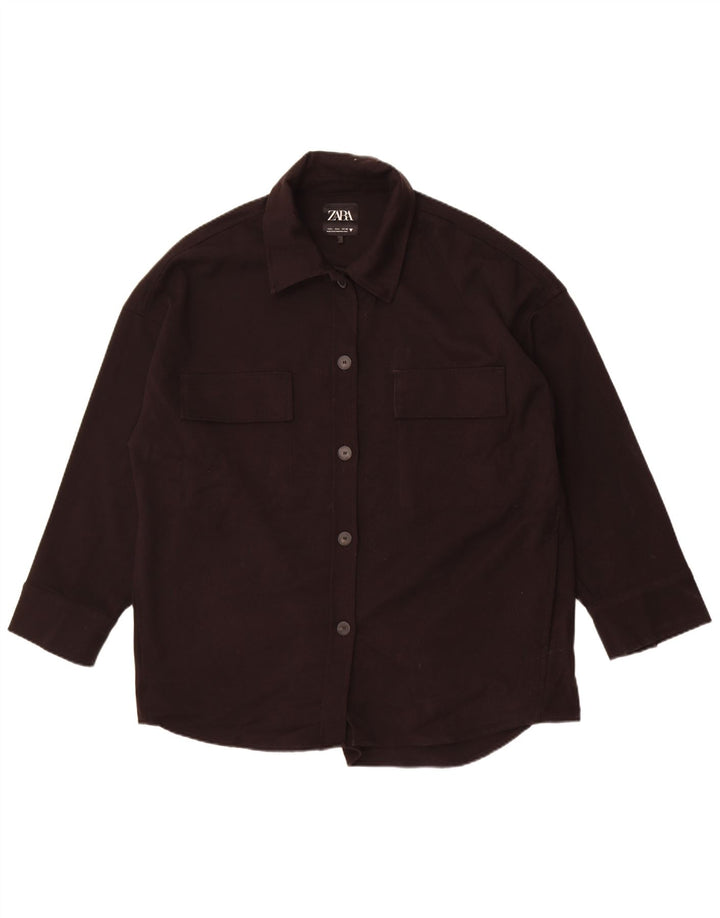 Jachetă bomber supradimensionată pentru femei Zara UK 16, mare, negru, poliester