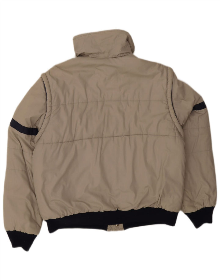 Jachetă vintage pentru bărbați, UK 38, gri mediu, poliester color bloc