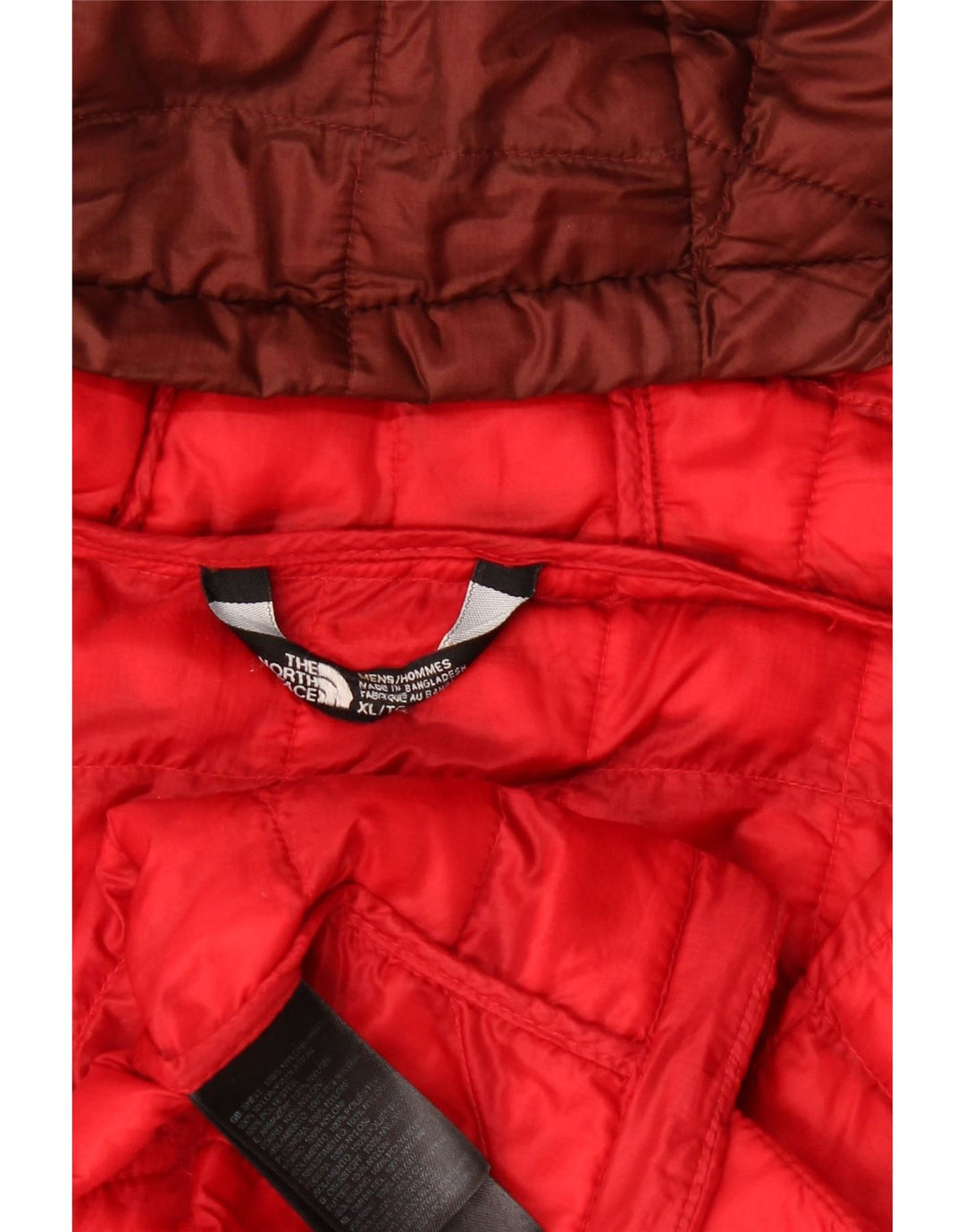 Jachetă căptușită cu glugă The North Face pentru bărbați UK 42 XL Poliester color bloc roșu