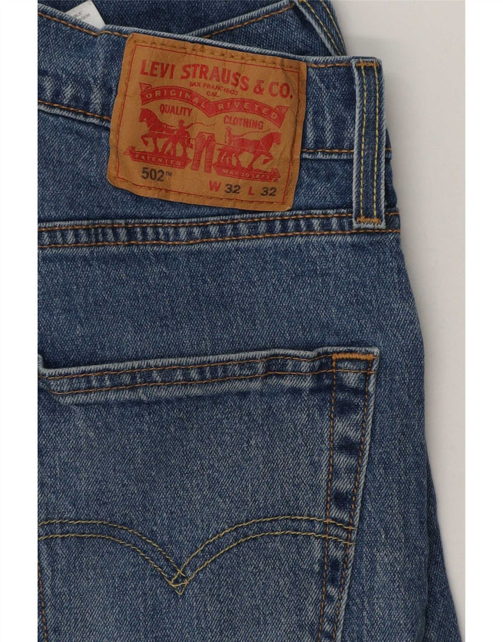 Blugi conici pentru bărbați Levi's 502 W32 L32 Bumbac albastru