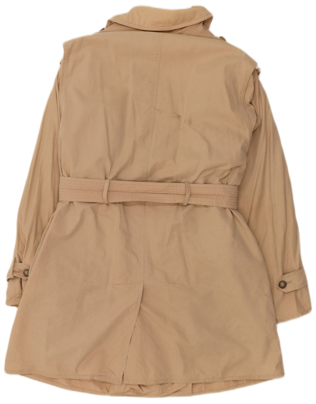 Trenci supradimensionat de weekend pentru femei vintage UK 8 mic, bej, bumbac